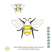 Bee Sweet Creative Mine Lucky Bundle of Applique Designs - Three Sizes 5x7, 6x10, 8x12