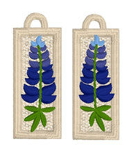 Boucles d’oreilles Bluebonnet Bar FSL - Boucles d’oreilles en dentelle autoportantes In the Hoop