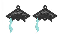 Boucles d’oreilles Grad Cap FSL - Boucles d’oreilles en dentelle autoportantes In the Hoop