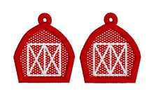 Boucles d’oreilles Tiny Barn FSL - Boucles d’oreilles en dentelle autoportantes In the Hoop