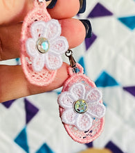 Boucles d’oreilles FSL Floral 3D Easter Egg - Boucles d’oreilles en dentelle autoportantes In the Hoop