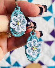 Boucles d’oreilles FSL Floral 3D Easter Egg - Boucles d’oreilles en dentelle autoportantes In the Hoop