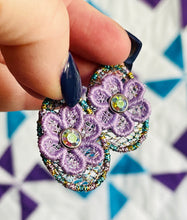 Boucles d’oreilles FSL Floral 3D Easter Egg - Boucles d’oreilles en dentelle autoportantes In the Hoop