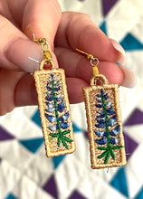 Boucles d’oreilles Bluebonnet Bar FSL - Boucles d’oreilles en dentelle autoportantes In the Hoop