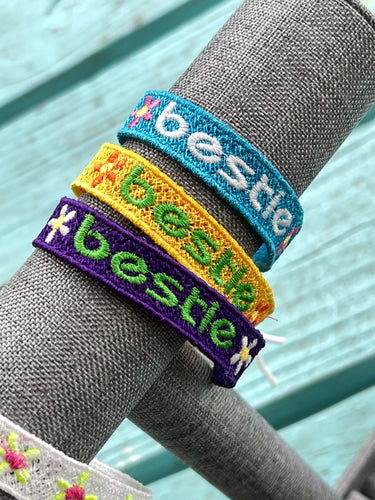 FSL Friendship Bracelet Bestie- In the Hoop Freestanding Lace Bracelet in Three Sizes