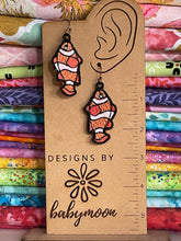 Boucles d’oreilles Clownfish FSL - Boucles d’oreilles en dentelle autoportantes In the Hoop