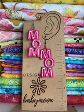 Boucles d’oreilles MOM Lettering FSL - Boucles d’oreilles en dentelle autoportantes In the Hoop