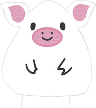 Pig Stuffie Stuffed Animal In the Hoop Embroidery Design