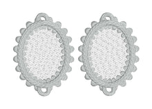 Concho vierge pour boucles d’oreilles Monograms FSL - Boucles d’oreilles en dentelle autoportantes In the Hoop