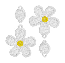 Boucles d’oreilles Big Daisy Dangles FSL - Boucles d’oreilles en dentelle autoportantes In the Hoop