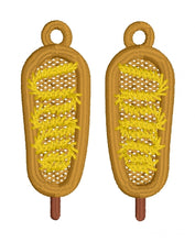 Boucles d’oreilles Corn Dog FSL - Boucles d’oreilles en dentelle autoportantes In the Hoop