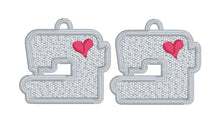 Boucles d’oreilles FSL de machine à coudre moderne - Boucles d’oreilles en dentelle autoportantes dans le cerceau