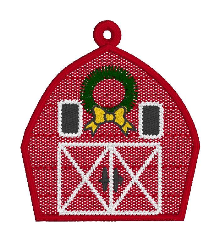 Old Christmas Barn Freestanding Lace (FSL) Ornament Designs By Babymoon