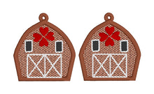 Boucles d’oreilles FSL Old Valentine’s Barn - Boucles d’oreilles en dentelle autoportantes In the Hoop