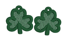 Boucles d’oreilles FSL Three Leaf Clover - Boucles d’oreilles en dentelle autoportantes In the Hoop