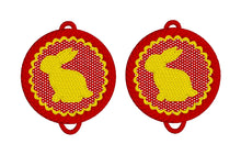 Pendientes FSL del Año del Conejo - Pendientes de encaje independientes en el aro