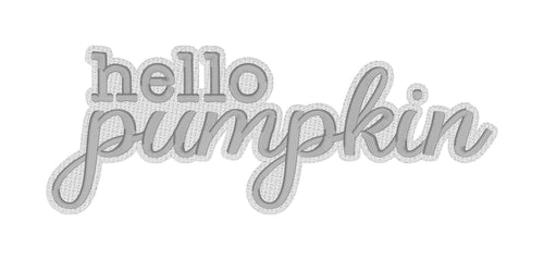 Hello Pumpkin Embroidery Design