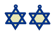 Boucles d’oreilles Star Of David FSL - Deux tailles - Boucles d’oreilles en dentelle autoportantes In the Hoop