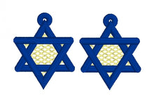 Boucles d’oreilles Star Of David FSL - Deux tailles - Boucles d’oreilles en dentelle autoportantes In the Hoop