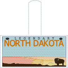 Pestaña a presión para bordado de placa de Dakota del Norte