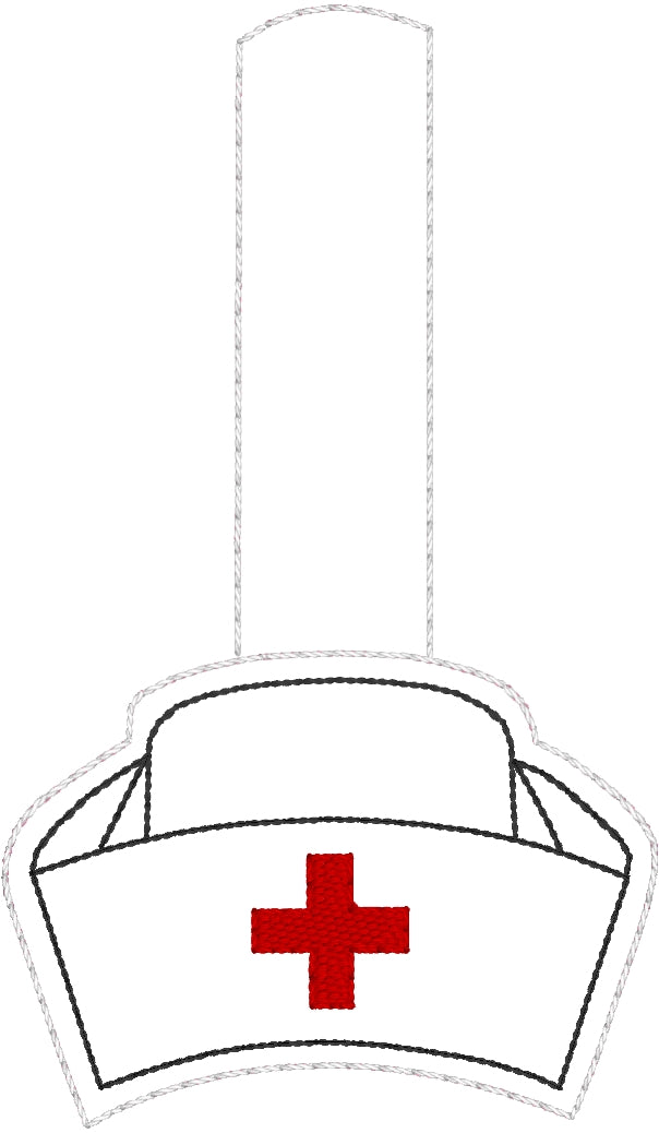 Nurse Cap snap tab In the Hoop embroidery design – Designs By Babymoon nurse-cap-snap-tab-in-the-hoop-embroidery-design-designs-by-babymoon