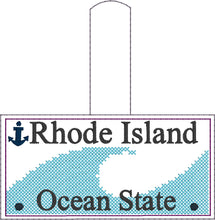 Rhode Island Plate Embroidery Snap Tab