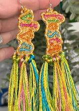 Pendientes Viva Fiesta Lettering FSL - Pendientes de encaje independientes en el aro