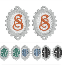 Concho vierge pour boucles d’oreilles Monograms FSL - Boucles d’oreilles en dentelle autoportantes In the Hoop