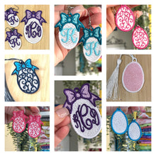 FSL Easter Eggs Earrings and Ornaments BUNDLE SET- In the Hoop Freestanding Lace Earrings