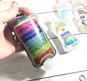 BLANK Hand Sanitizer Holder APPLIQUE for 1.69 oz or 50 mL skinny Euro Style Bottles Snap Tab In the Hoop Embroidery Project