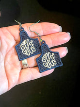 Boucles d’oreilles Cow Tag FSL - Boucles d’oreilles en dentelle autoportantes In the Hoop