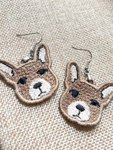 Boucles d’oreilles Frenchie French Bulldog FSL - Boucles d’oreilles en dentelle autoportantes dans le cerceau