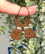 Boucles d’oreilles Chocolate Bunny FSL - Boucles d’oreilles en dentelle autoportantes In the Hoop