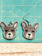 Boucles d’oreilles Frenchie French Bulldog FSL - Boucles d’oreilles en dentelle autoportantes dans le cerceau