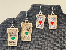 Coffee Cup (To Go Cup) FSL Earrings - Freestanding Lace Earring Design - In the Hoop Embroidery Project