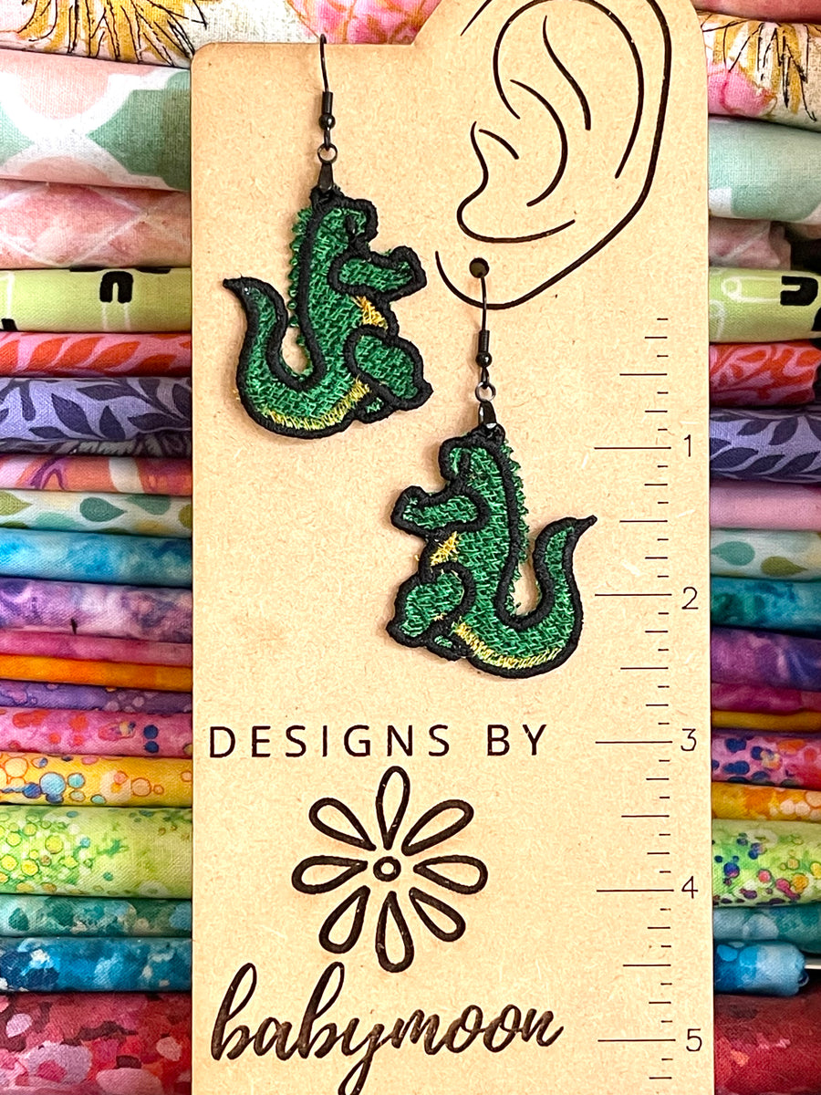 Godzilla FSL Earrings In the Hoop Freestanding Lace Earrings