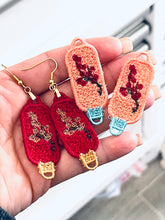 Pendientes FSL de linterna china de flor de cerezo - Pendientes de encaje independientes en el aro