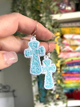 Boucles d’oreilles Swirl Cross FSL - Boucles d’oreilles en dentelle autoportantes In the Hoop