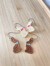 Boucles d’oreilles Chocolate Bunny FSL - Boucles d’oreilles en dentelle autoportantes In the Hoop