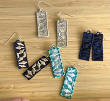 Pendientes FSL con fragmentos de flores - Pendientes de encaje independientes en el aro