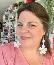 Boucles d’oreilles Big Daisy Dangles FSL - Boucles d’oreilles en dentelle autoportantes In the Hoop