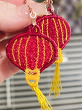 Boucles d’oreilles Chinese Lantern FSL - Boucles d’oreilles en dentelle autoportantes In the Hoop