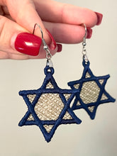 Boucles d’oreilles Star Of David FSL - Deux tailles - Boucles d’oreilles en dentelle autoportantes In the Hoop
