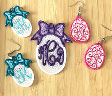 FSL Easter Eggs Earrings and Ornaments BUNDLE SET- In the Hoop Freestanding Lace Earrings