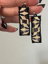 Pendientes FSL con fragmentos de flores - Pendientes de encaje independientes en el aro