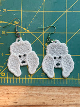 Boucles d’oreilles Poodle Face FSL - Boucles d’oreilles en dentelle autoportantes In the Hoop