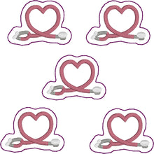 Estetoscopio Enfermera Corazón Feltie para aros 4x4 y 5x7