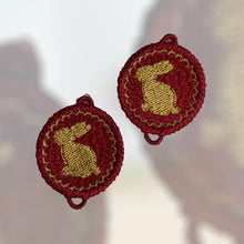 Pendientes FSL del Año del Conejo - Pendientes de encaje independientes en el aro