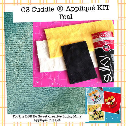 KIT de apliques Bee Sweet Creative Lucky Mine - Teal Solid Cuddle® C3 