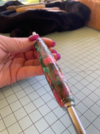 Acrylic Candy-Swirl Handmade Double Ended Sewing Tool
